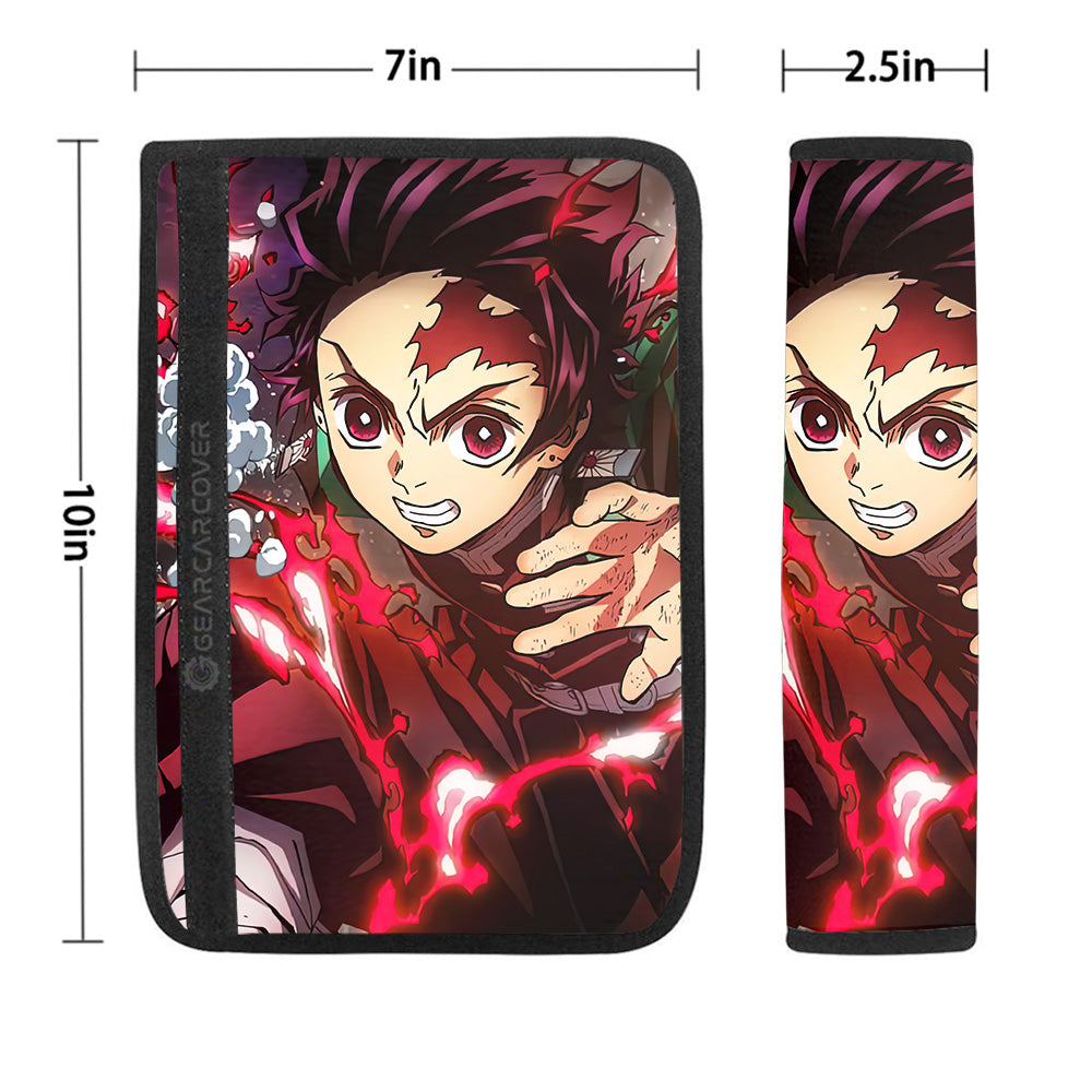 Tanjiro Seat Belt Covers Custom Demon Slayer Anime Car Accessoriess - Gearcarcover - 1