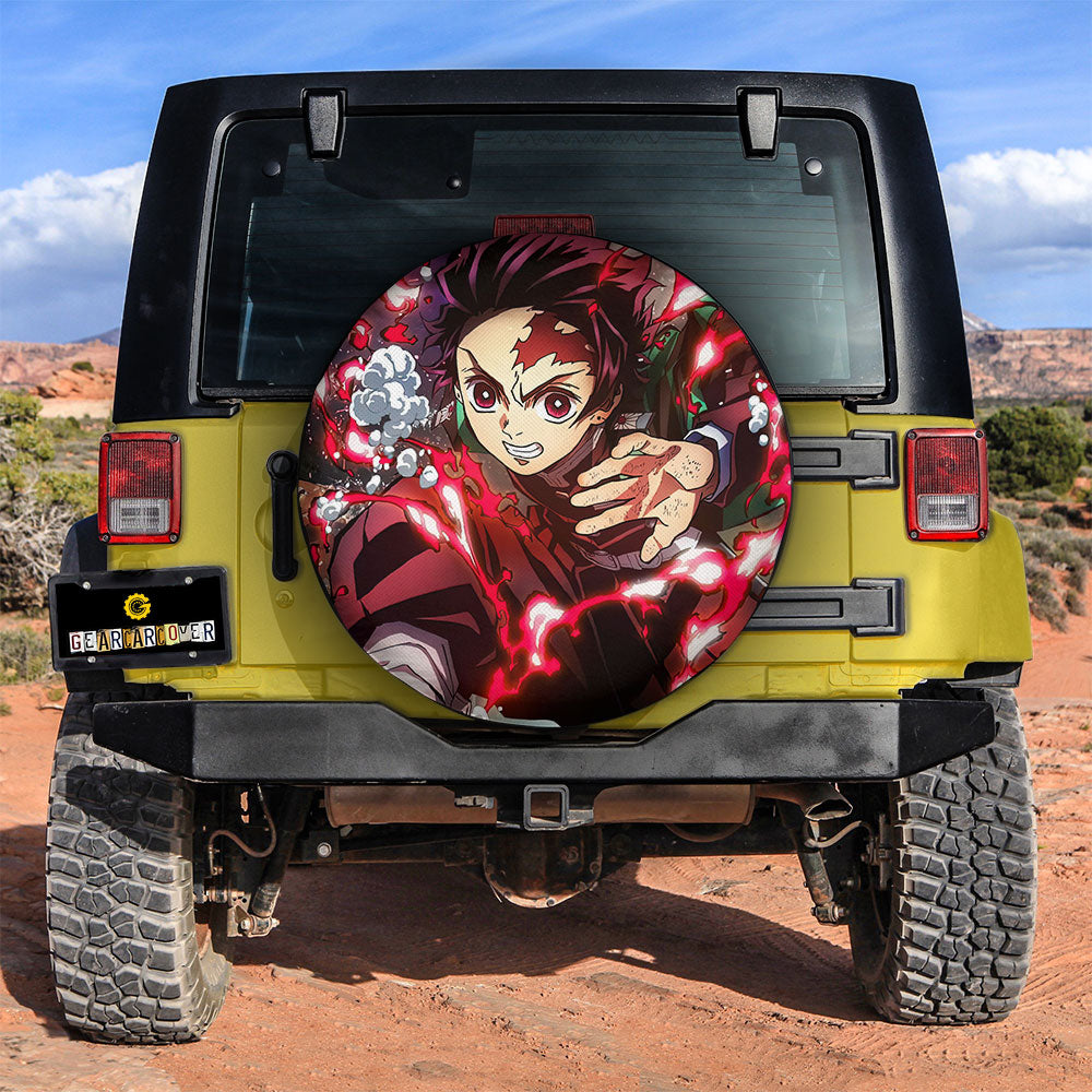 Tanjiro Spare Tire Cover Custom Demon Slayer Anime Car Accessoriess - Gearcarcover - 3