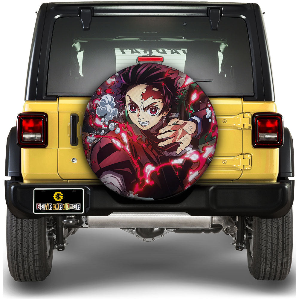 Tanjiro Spare Tire Cover Custom Demon Slayer Anime Car Accessoriess - Gearcarcover - 1