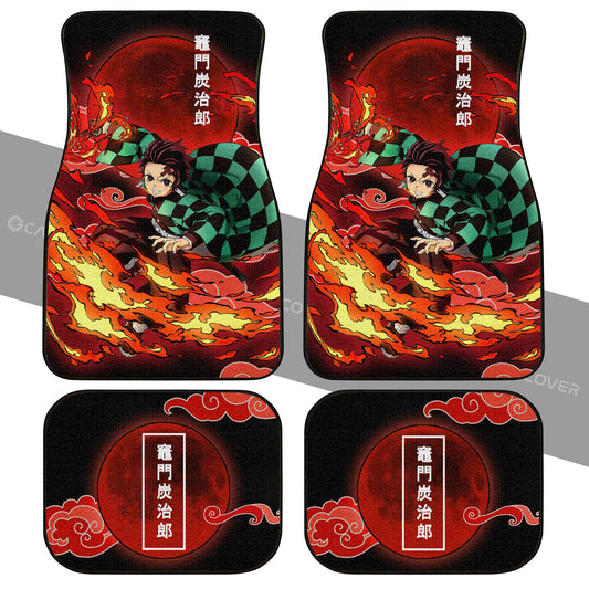 Tanjiro Sun Breathing Car Floor Mats Custom Demon Slayer Anime Car Accessories - Gearcarcover - 2