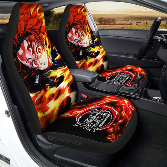 Tanjiro Sun Breathing Car Seat Covers Custom Anime Demon Slayer Car Accessories - Gearcarcover - 1