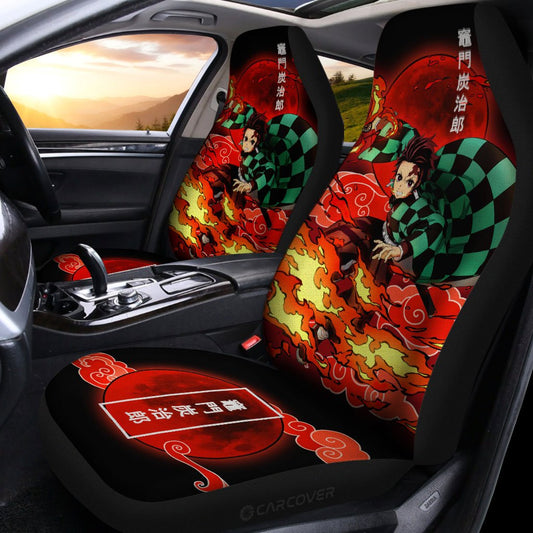 Tanjiro Sun Breathing Car Seat Covers Custom Demon Slayer Anime Car Accessories - Gearcarcover - 2