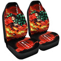 Tanjiro Sun Breathing Car Seat Covers Custom Demon Slayer Anime Car Accessories - Gearcarcover - 3