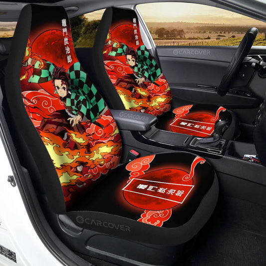 Tanjiro Sun Breathing Car Seat Covers Custom Demon Slayer Anime Car Accessories - Gearcarcover - 1