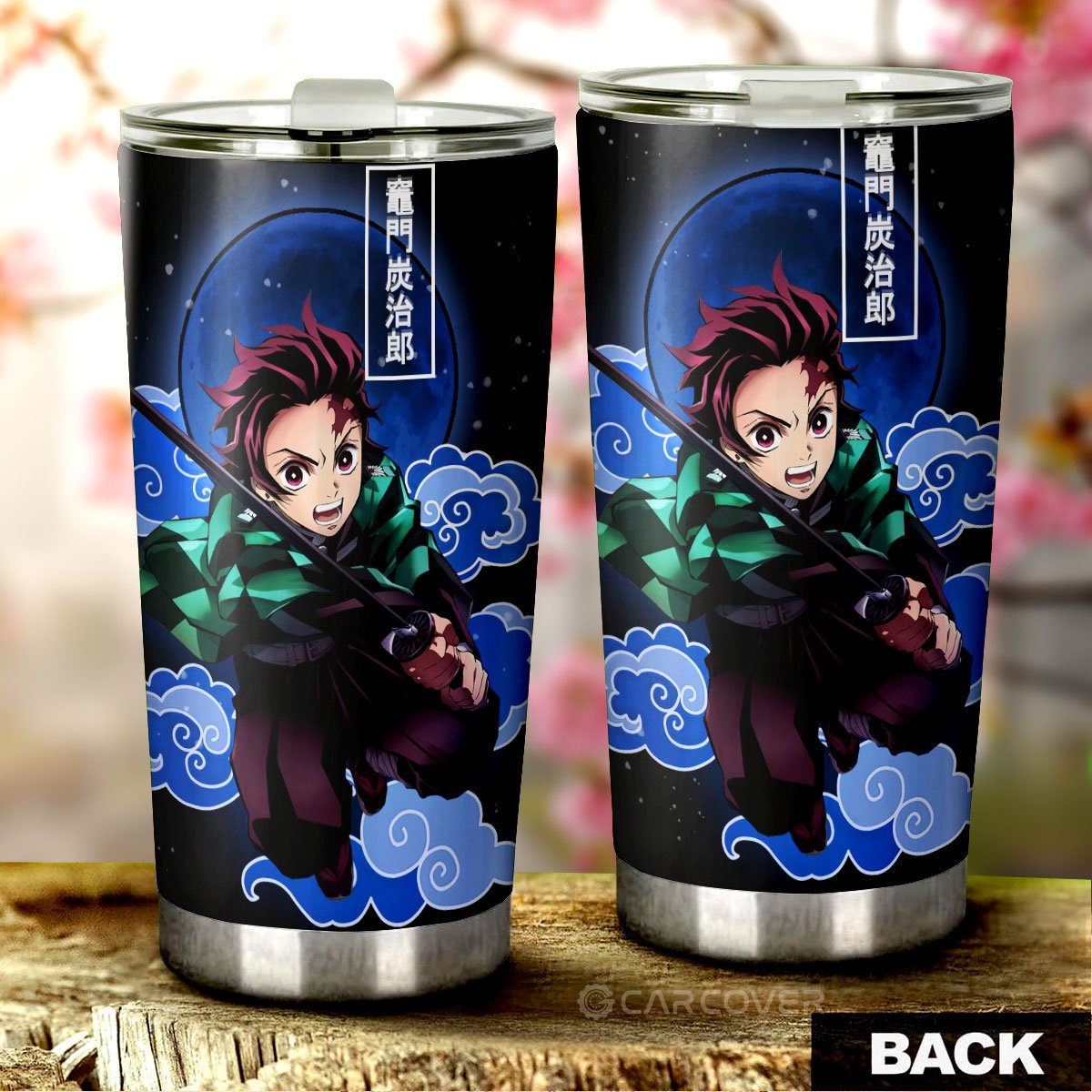 Tanjiro Tumbler Cup Custom Demon Slayer Anime Car Accessories - Gearcarcover - 3