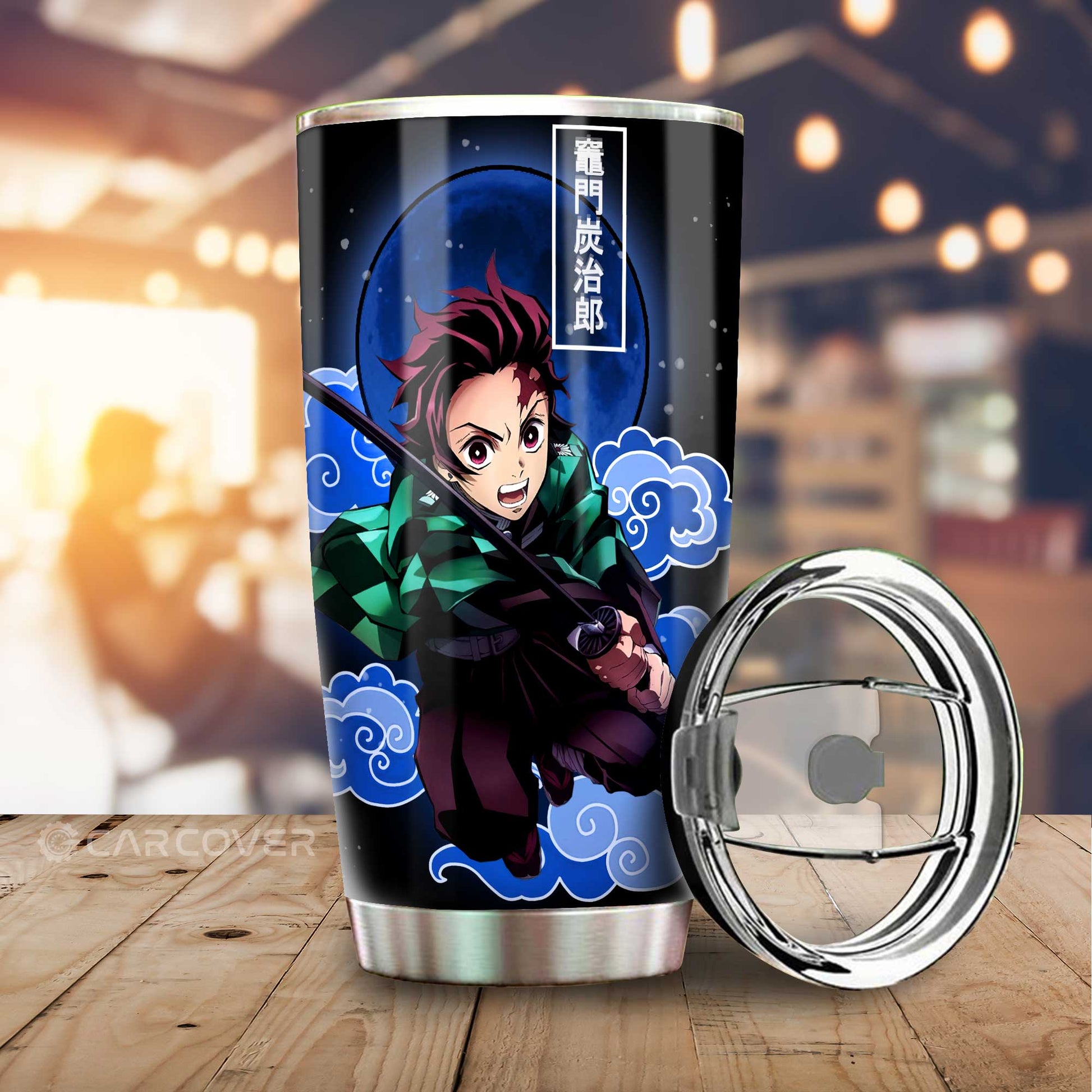 Tanjiro Tumbler Cup Custom Demon Slayer Anime Car Accessories - Gearcarcover - 1