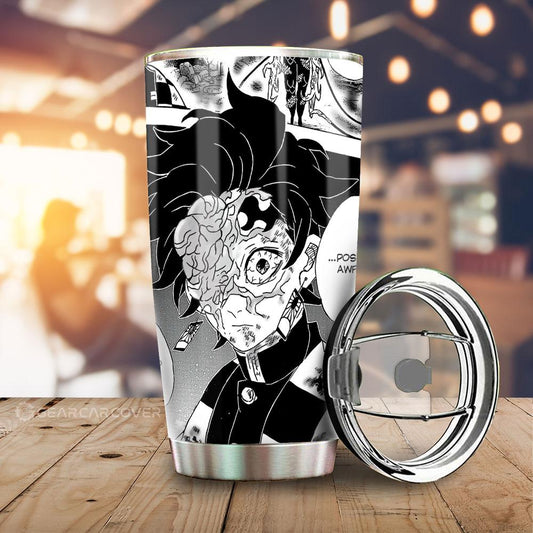 Tanjiro Tumbler Cup Custom Kimetsu No Yaiba Manga Car Accessories - Gearcarcover - 2