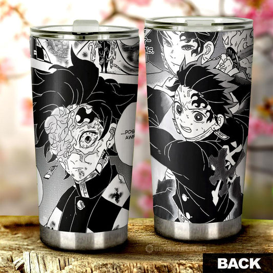 Tanjiro Tumbler Cup Custom Kimetsu No Yaiba Manga Car Accessories - Gearcarcover - 1