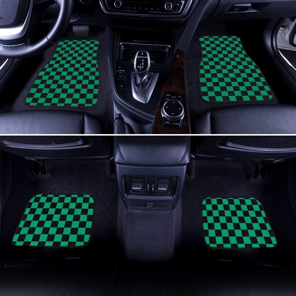 Tanjiro Uniform Car Floor Mats Custom Demon Slayer Anime Car Accessori