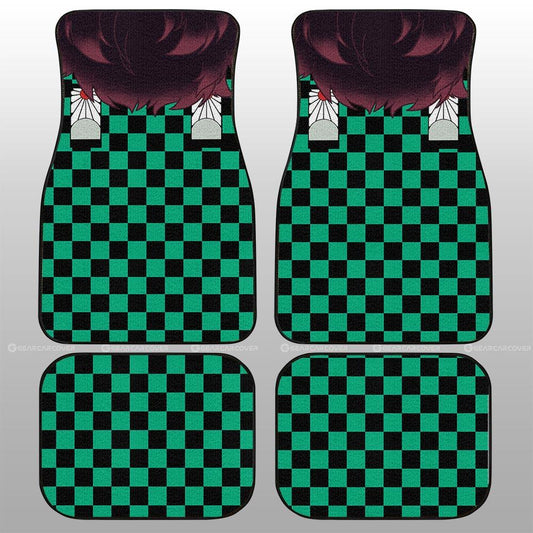 Tanjiro Uniform Car Floor Mats Custom Hairstyle Demon Slayer Anime Car Interior Accessories - Gearcarcover - 2