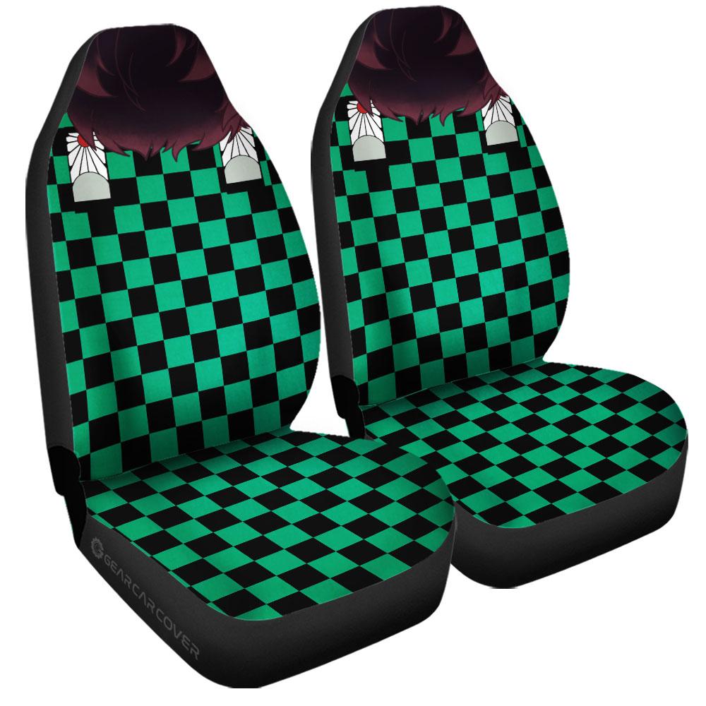 Tanjiro Uniform Car Seat Covers Custom Hairstyle Demon Slayer Anime Car Interior Accessories - Gearcarcover - 3
