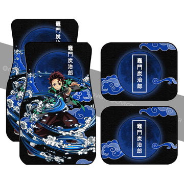 Tanjiro Water Breathing Skill Car Floor Mats Custom Demon Slayer Anime Car Accessories - Gearcarcover - 1