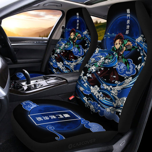 Tanjiro Water Breathing Skill Car Seat Covers Custom Demon Slayer Anime Car Accessories - Gearcarcover - 2