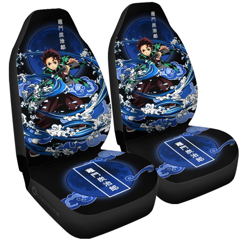 Tanjiro Water Breathing Skill Car Seat Covers Custom Demon Slayer Anime Car Accessories - Gearcarcover - 3