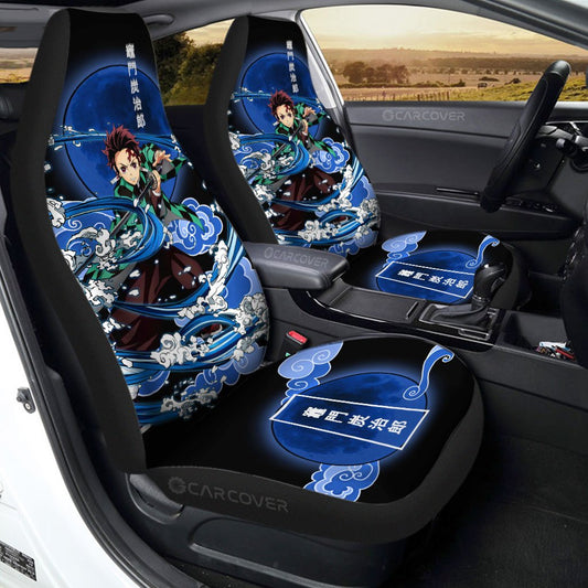 Tanjiro Water Breathing Skill Car Seat Covers Custom Demon Slayer Anime Car Accessories - Gearcarcover - 1
