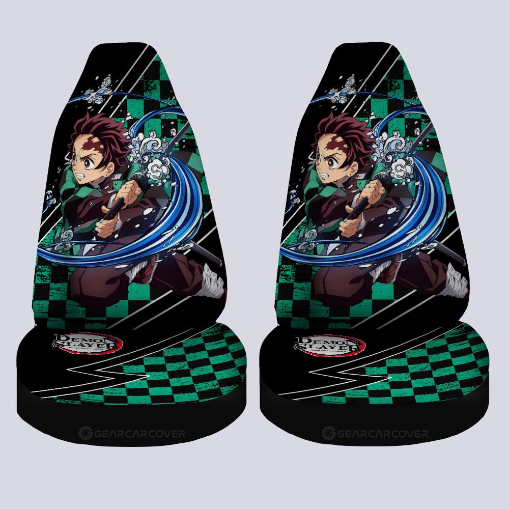 Tanjiro Water Car Seat Covers Custom Breathing Skill Demon Slayer Anime Car Accessories - Gearcarcover - 4
