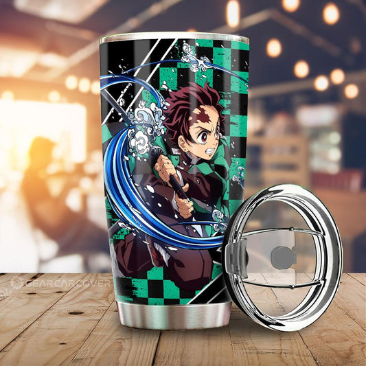 Tanjiro Water Tumbler Cup Custom Breathing Skill Demon Slayer Anime Car Accessories - Gearcarcover - 1