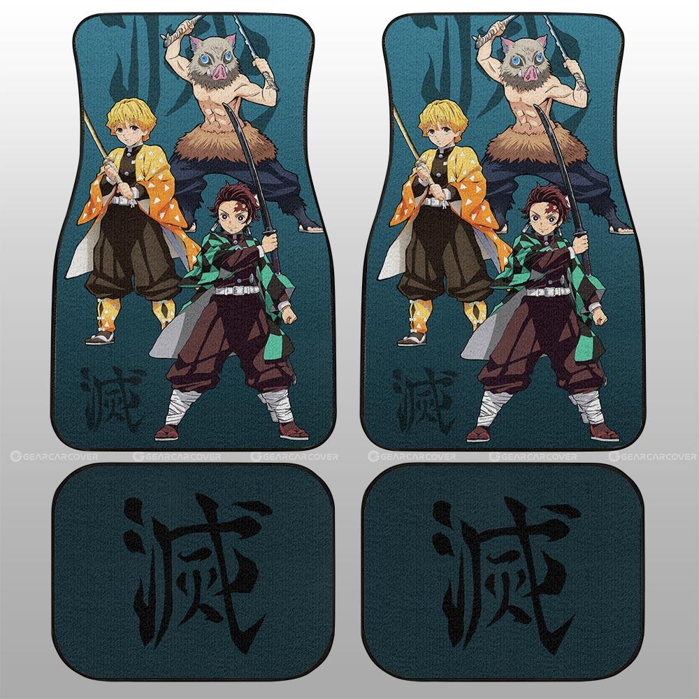 Tanjiro Zenitsu Inosuke Car Floor Mats Custom Demon Slayer Anime Car Accessories - Gearcarcover - 2
