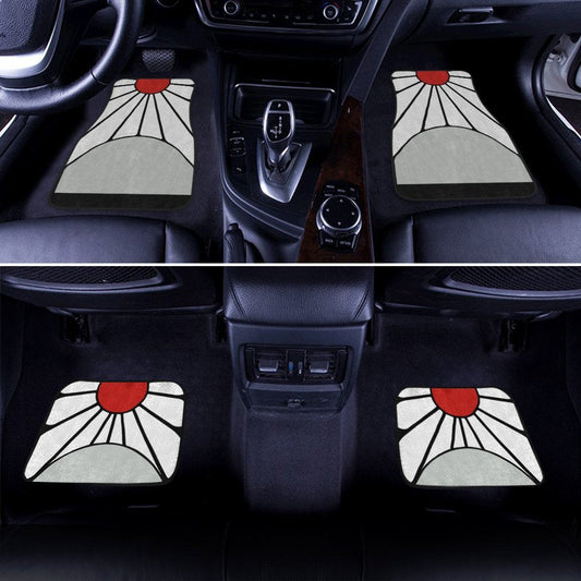 Tanjiro's Hanafuda Earrings Car Floor Mats Custom Demon Slayer Car Accessories - Gearcarcover - 2