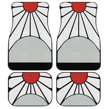 Tanjiro's Hanafuda Earrings Car Floor Mats Custom Demon Slayer Car Accessories - Gearcarcover - 1