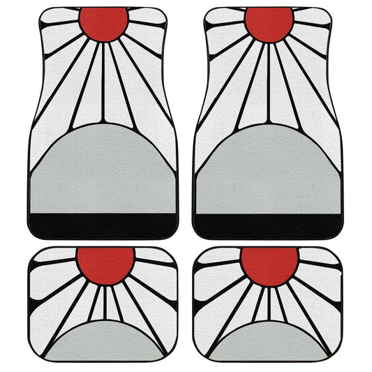 Tanjiro's Hanafuda Earrings Car Floor Mats Custom Demon Slayer Car Accessories - Gearcarcover - 1