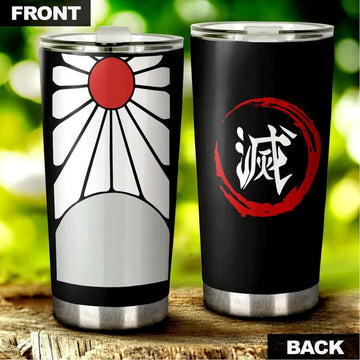 Tanjiro's Hanafuda Earrings Tumbler Cup Custom Demon Slayer Car Accessories - Gearcarcover - 1