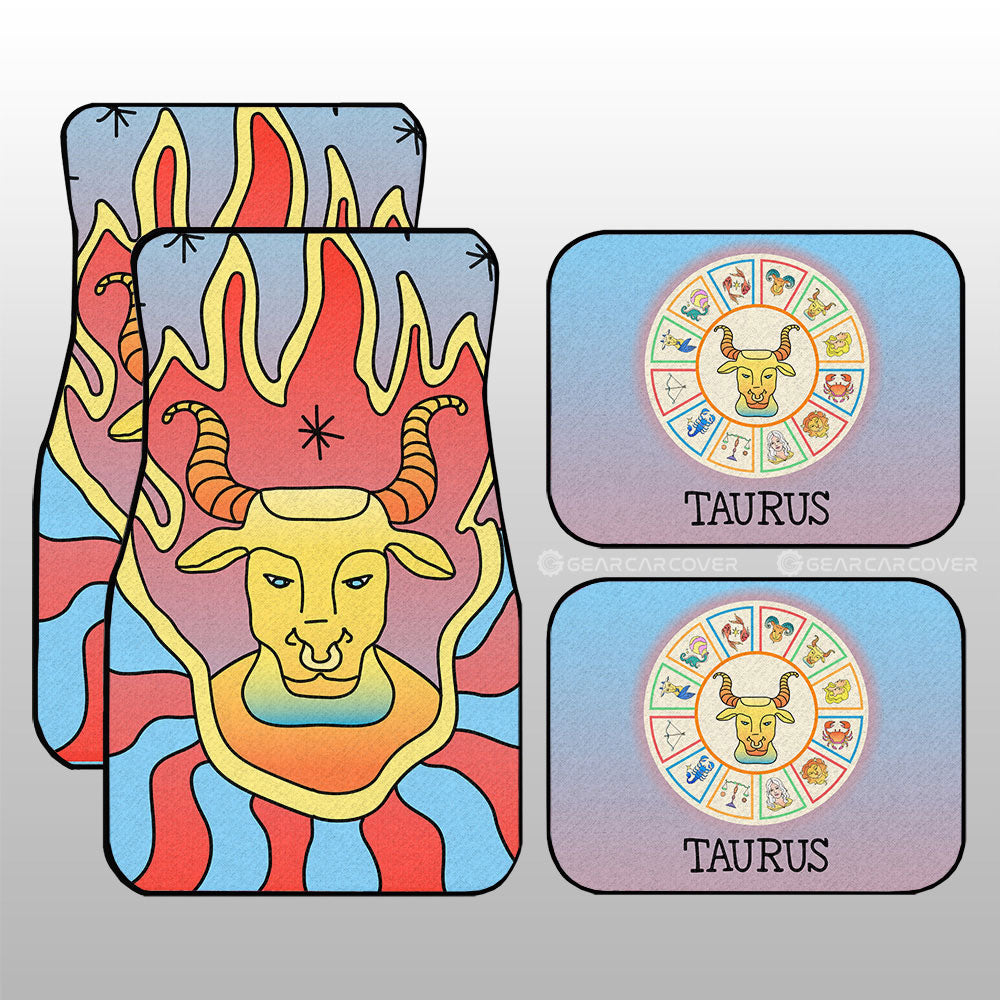 Taurus Colorful Car Floor Mats Custom Zodiac Car Accessories - Gearcarcover - 3