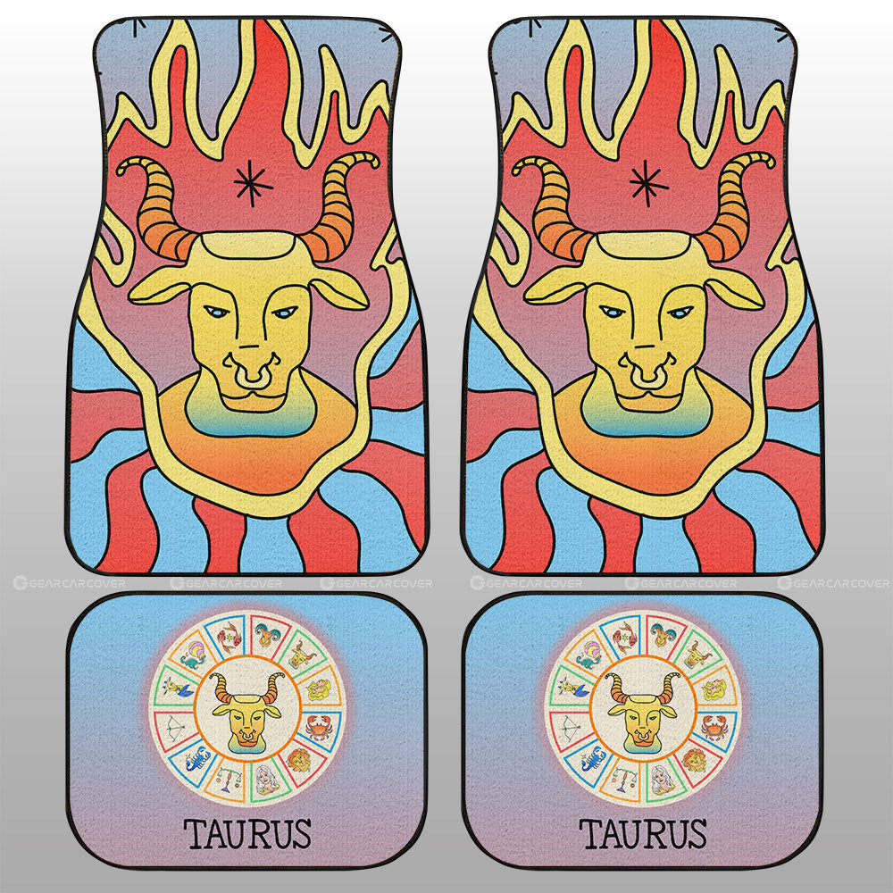 Taurus Colorful Car Floor Mats Custom Zodiac Car Accessories - Gearcarcover - 1