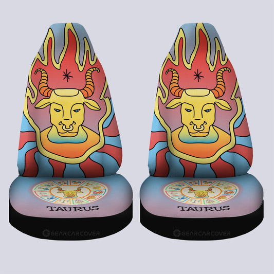 Taurus Colorful Car Seat Covers Custom Zodiac Car Accessories - Gearcarcover - 2