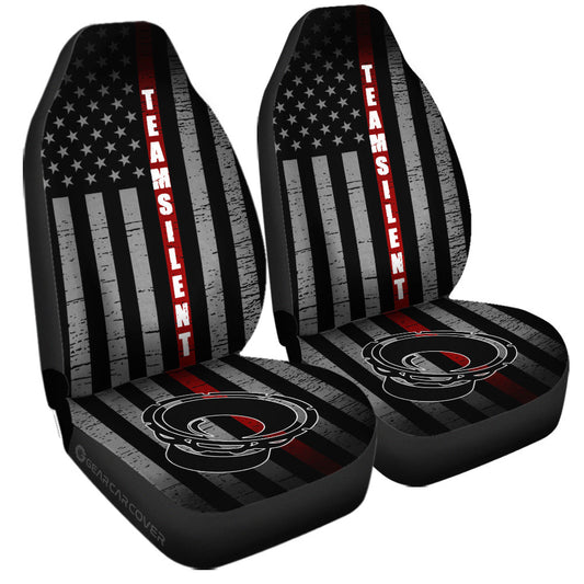 Team Slient Firefighter Red Line Car Seat Covers Custom - Gearcarcover - 1
