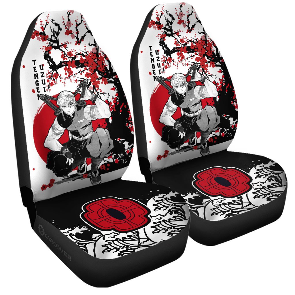 Tengen Car Seat Covers Custom Japan Style Anime Demon Slayer Car Accessories - Gearcarcover - 3