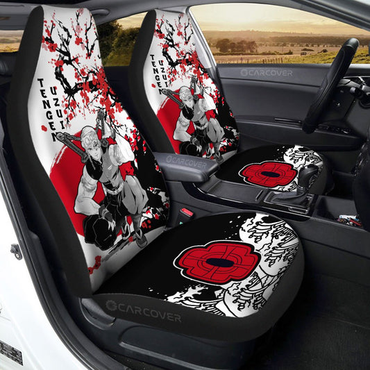 Tengen Car Seat Covers Custom Japan Style Anime Demon Slayer Car Accessories - Gearcarcover - 1