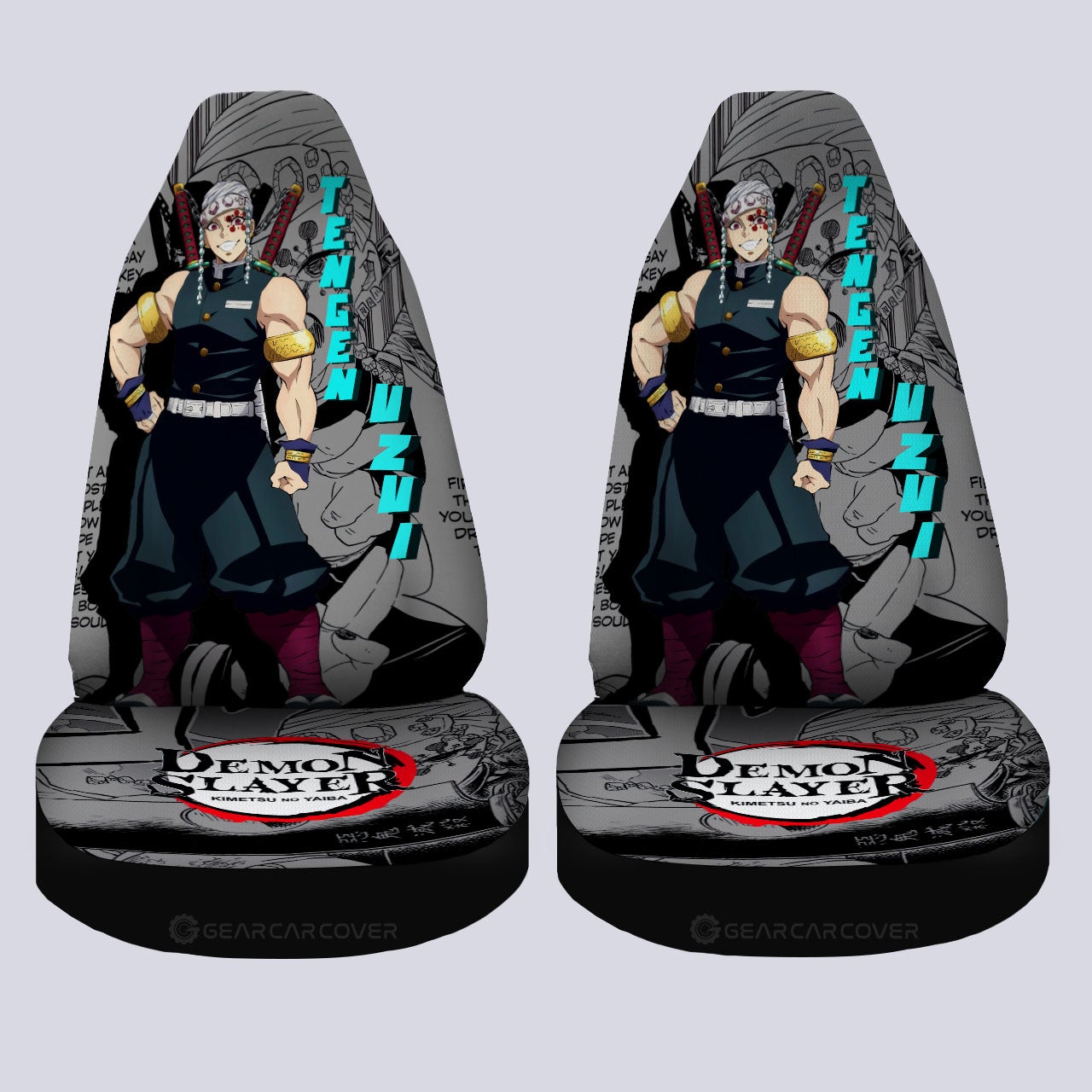 Tengen Uzui Car Seat Covers Custom Demon Slayer Anime Mix Mangas - Gearcarcover - 4