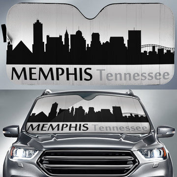 Tennessee Memphis Skyline Car Sunshade Custom Car Accessories - Gearcarcover - 1