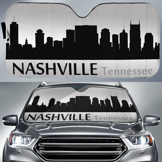 Tennessee Nashville Skyline Car Sunshade Custom Car Accessories - Gearcarcover - 1