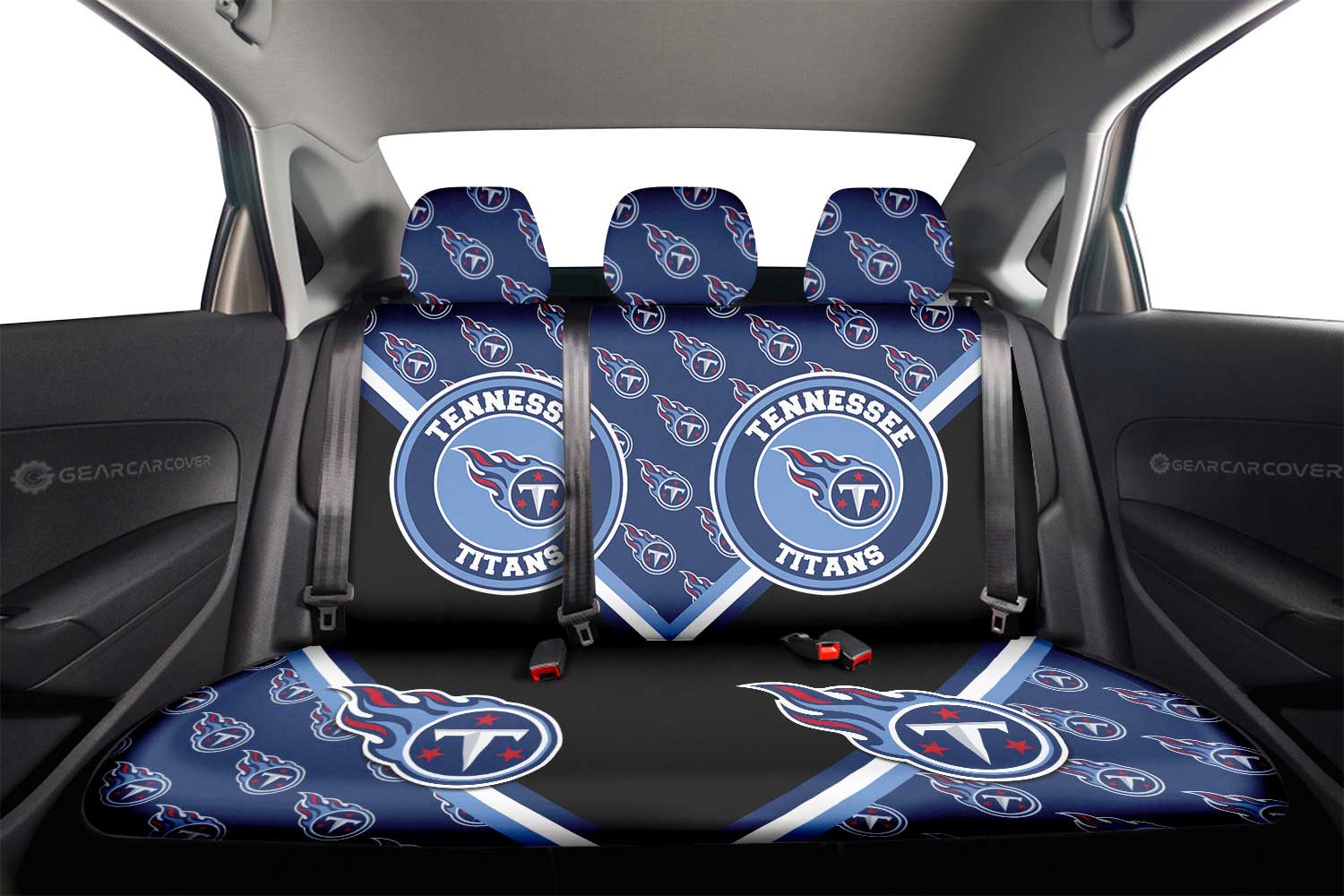 Tennessee Titans Car Back Seat Cover Custom Car Decorations For Fans - Gearcarcover - 2