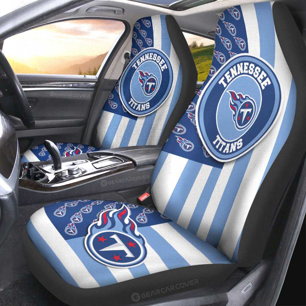Tennessee Titans Car Seat Covers Custom US Flag Style - Gearcarcover - 2