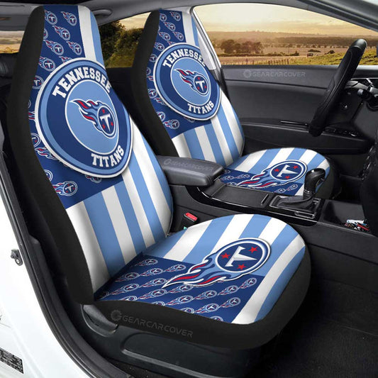 Tennessee Titans Car Seat Covers Custom US Flag Style - Gearcarcover - 1