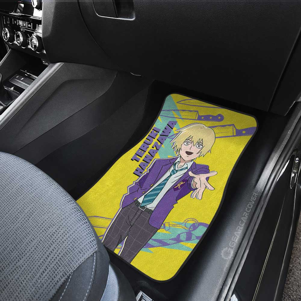 Teruki Hanazawa Car Floor Mats Custom Mob Psycho 100 Anime Car Accessories - Gearcarcover - 4