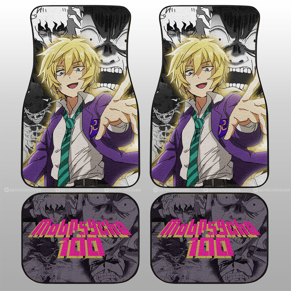 Teruki Hanazawa Car Floor Mats Custom Mob Psycho 100 Anime Car Interior Accessories - Gearcarcover - 1