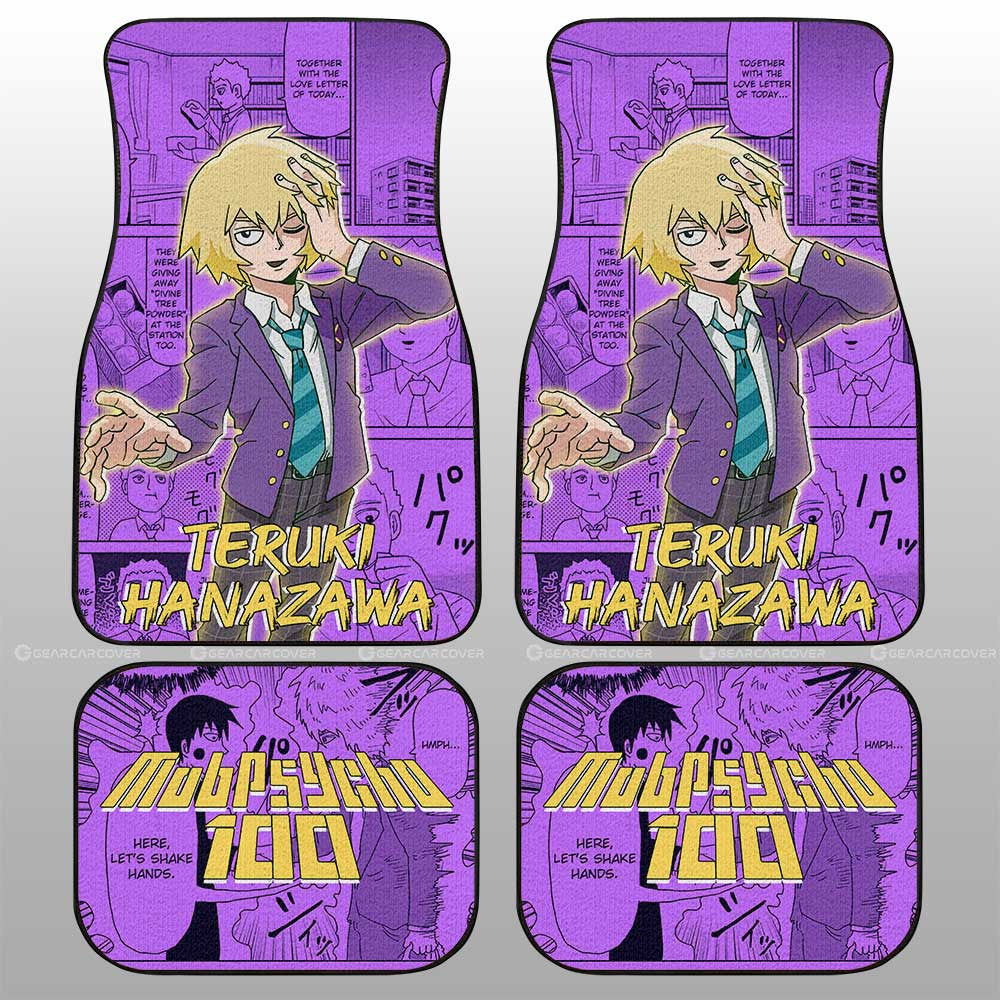 Teruki Hanazawa Car Floor Mats Custom Mob Pyscho 100 Anime Mix Manga - Gearcarcover - 1