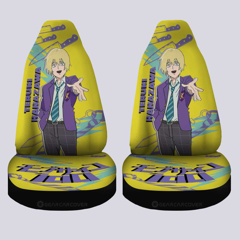 Teruki Hanazawa Car Seat Covers Custom Mob Psycho 100 Anime Car Accessories - Gearcarcover - 4