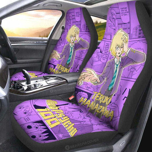 Teruki Hanazawa Car Seat Covers Custom Mob Pyscho 100 Anime Mix Manga - Gearcarcover - 2