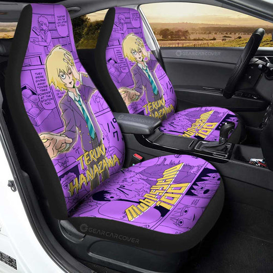 Teruki Hanazawa Car Seat Covers Custom Mob Pyscho 100 Anime Mix Manga - Gearcarcover - 1
