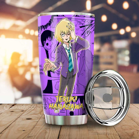 Teruki Hanazawa Tumbler Cup Custom Mob Pyscho 100 Anime Mix Manga - Gearcarcover - 1
