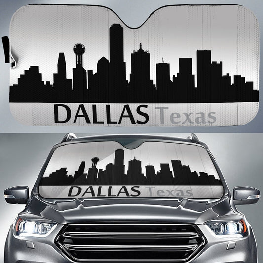 Texas Dallas Skyline Car Sunshade Custom Car Accessories - Gearcarcover - 1