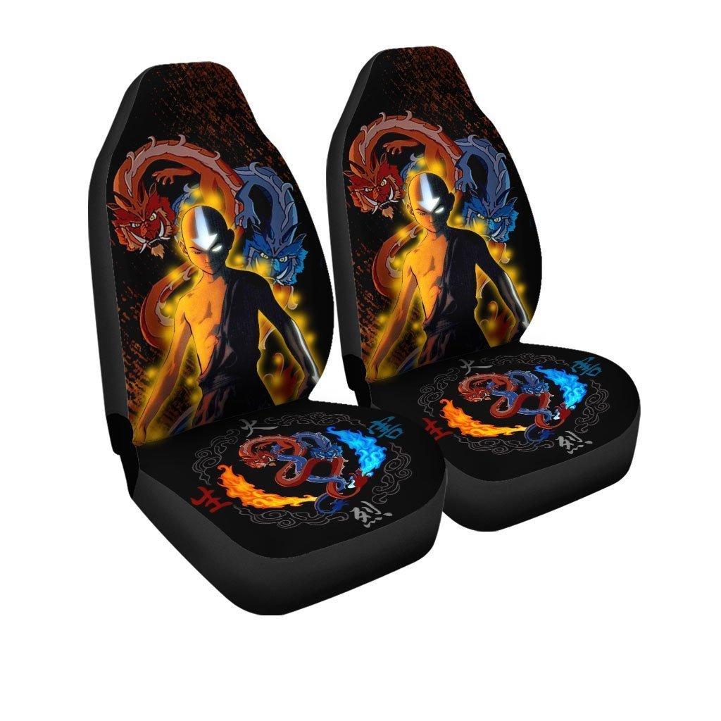 The Legend Of Aang Car Seat Covers Custom Avatar Anime Car Accessories - Gearcarcover - 3