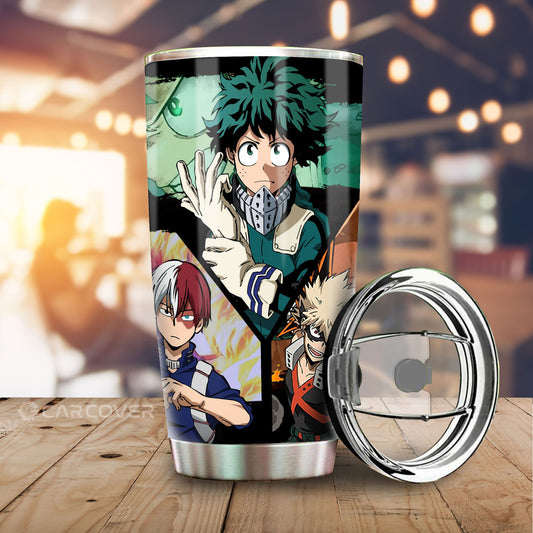 Three Musketeers My Hero Academia Tumbler Cup Custom Anime Car Accessories - Gearcarcover - 1