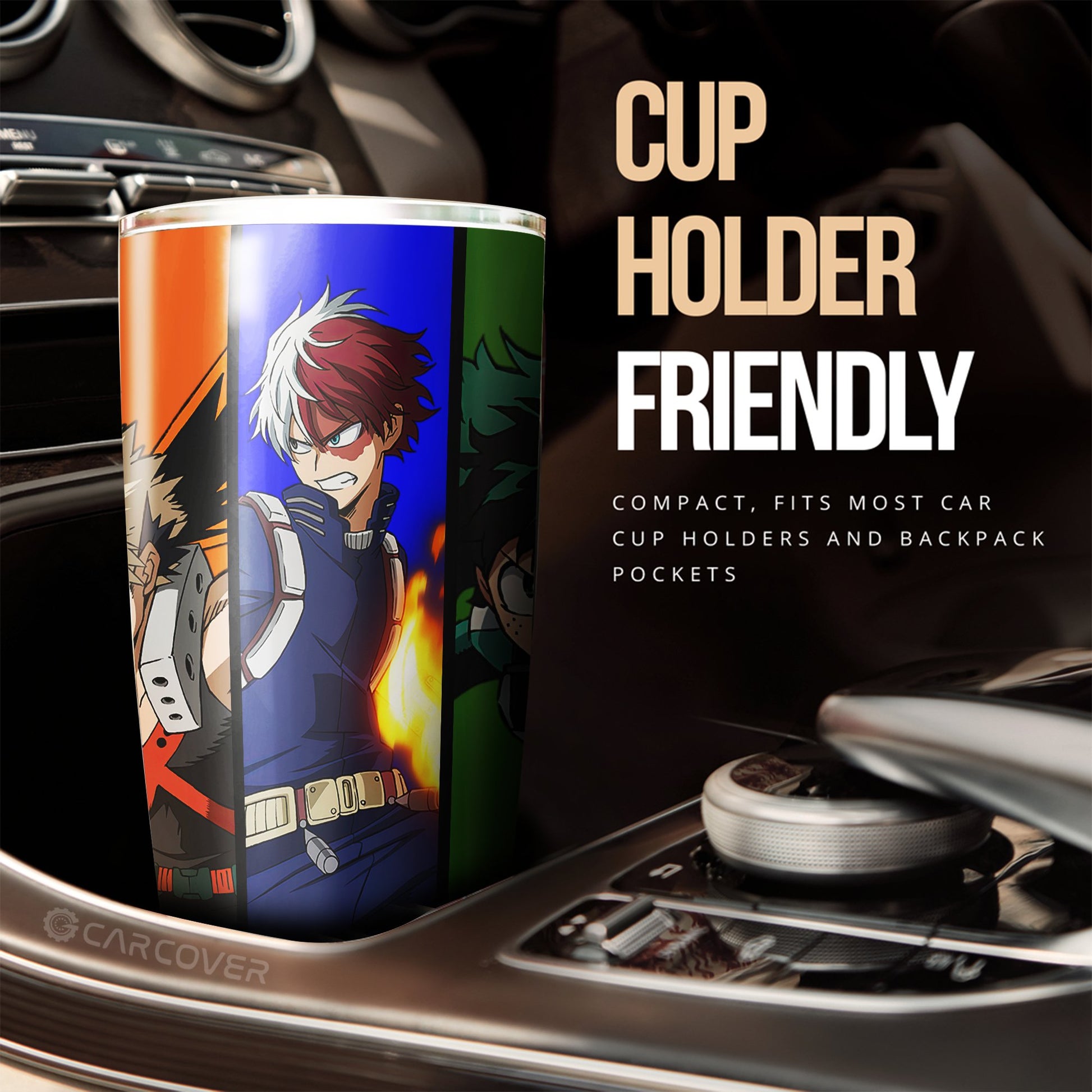 Three Musketeers Tumbler Cup Custom Anime My Hero Academia Car Accessories - Gearcarcover - 2
