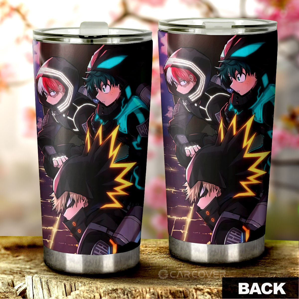 Three Musketeers Tumbler Cup Custom My Hero Academia Anime Car Accessories - Gearcarcover - 3